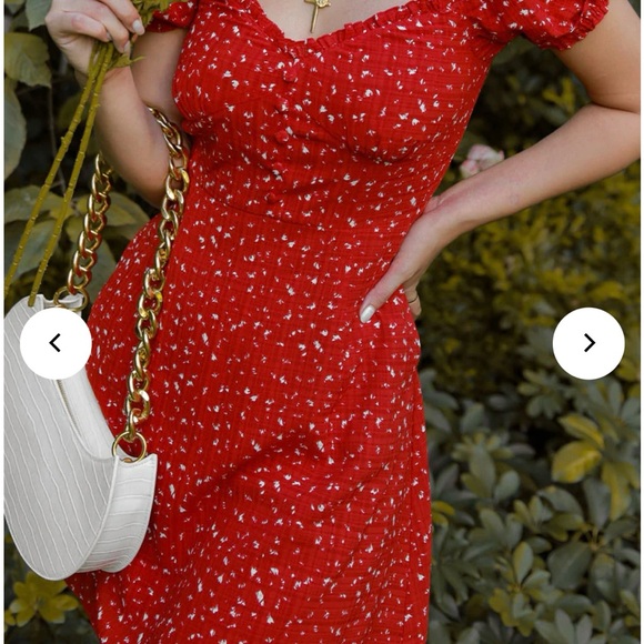 Petite Studio Red Maisy Dress - Picture 4 of 5